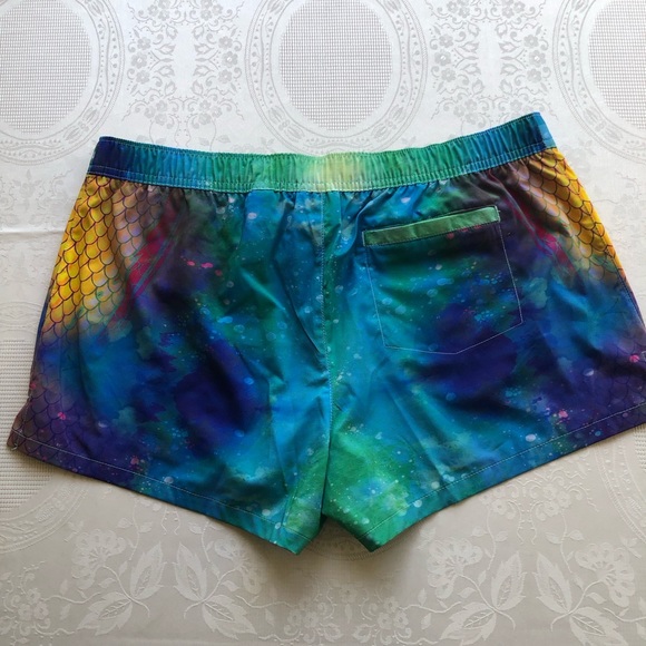 Guy Harvey Women’s Size L Tie-Dye Blue Shorts Dri-Fit Drawstring Elastic Waist - Picture 13 of 16